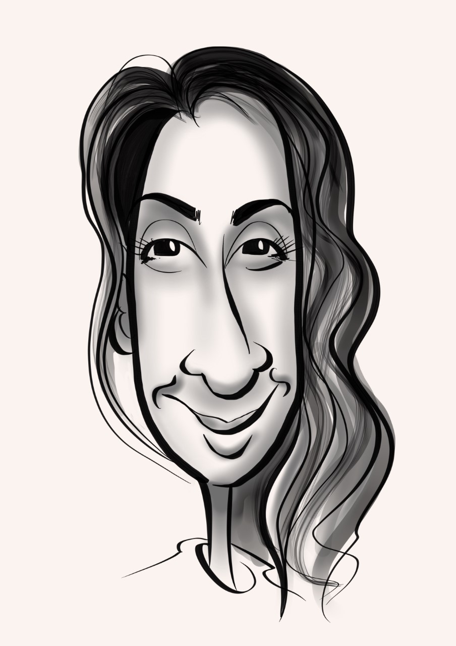 Caricature of The Pole Hub instructor Carina D