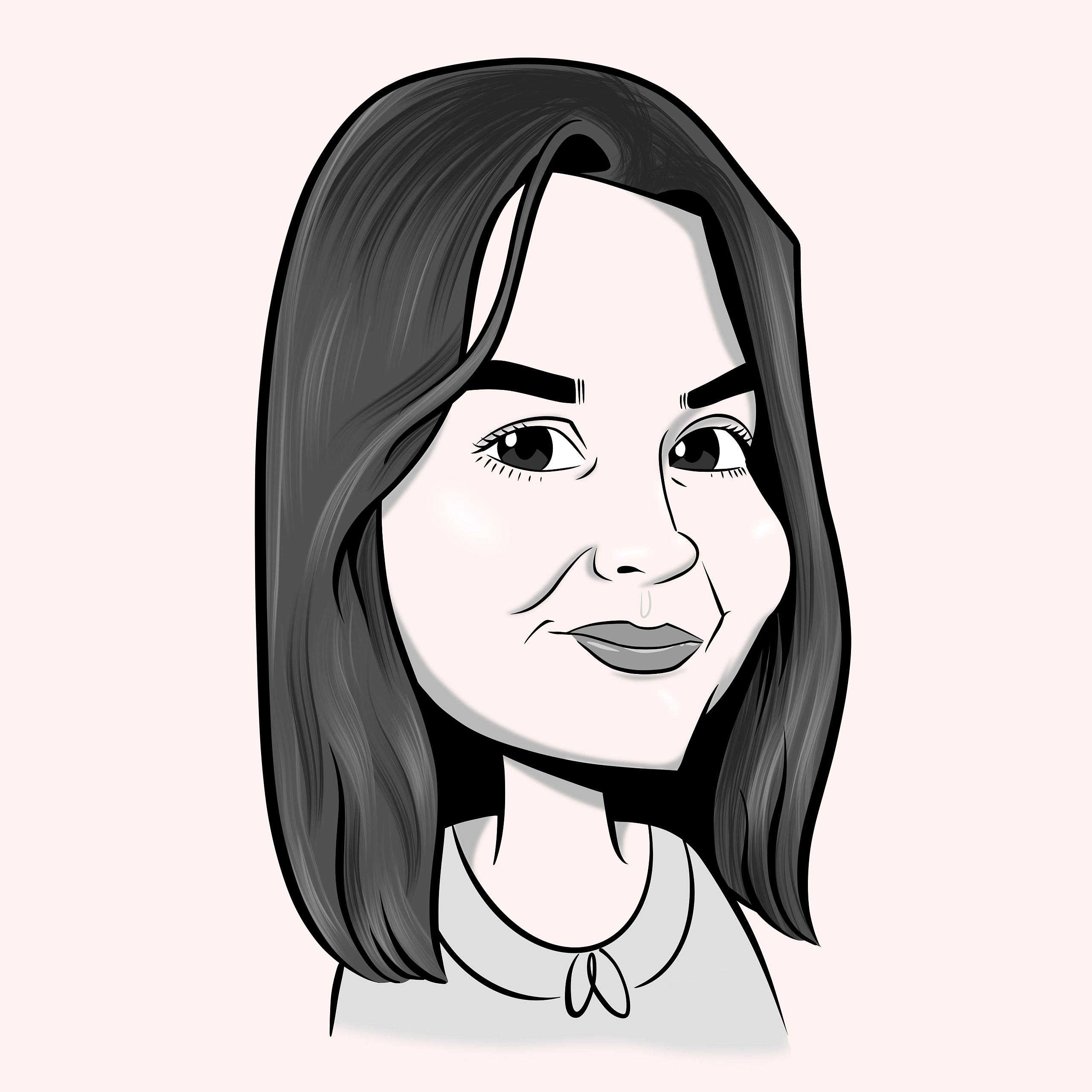 Caricature of The Pole Hub instructor Sophie E